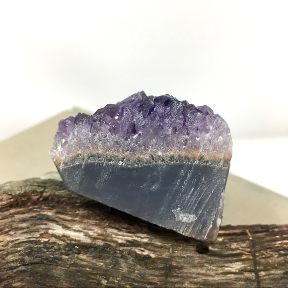 Natural Raw Amethyst Flat Back Rock Chunk Crystal - Picture 5 of 16